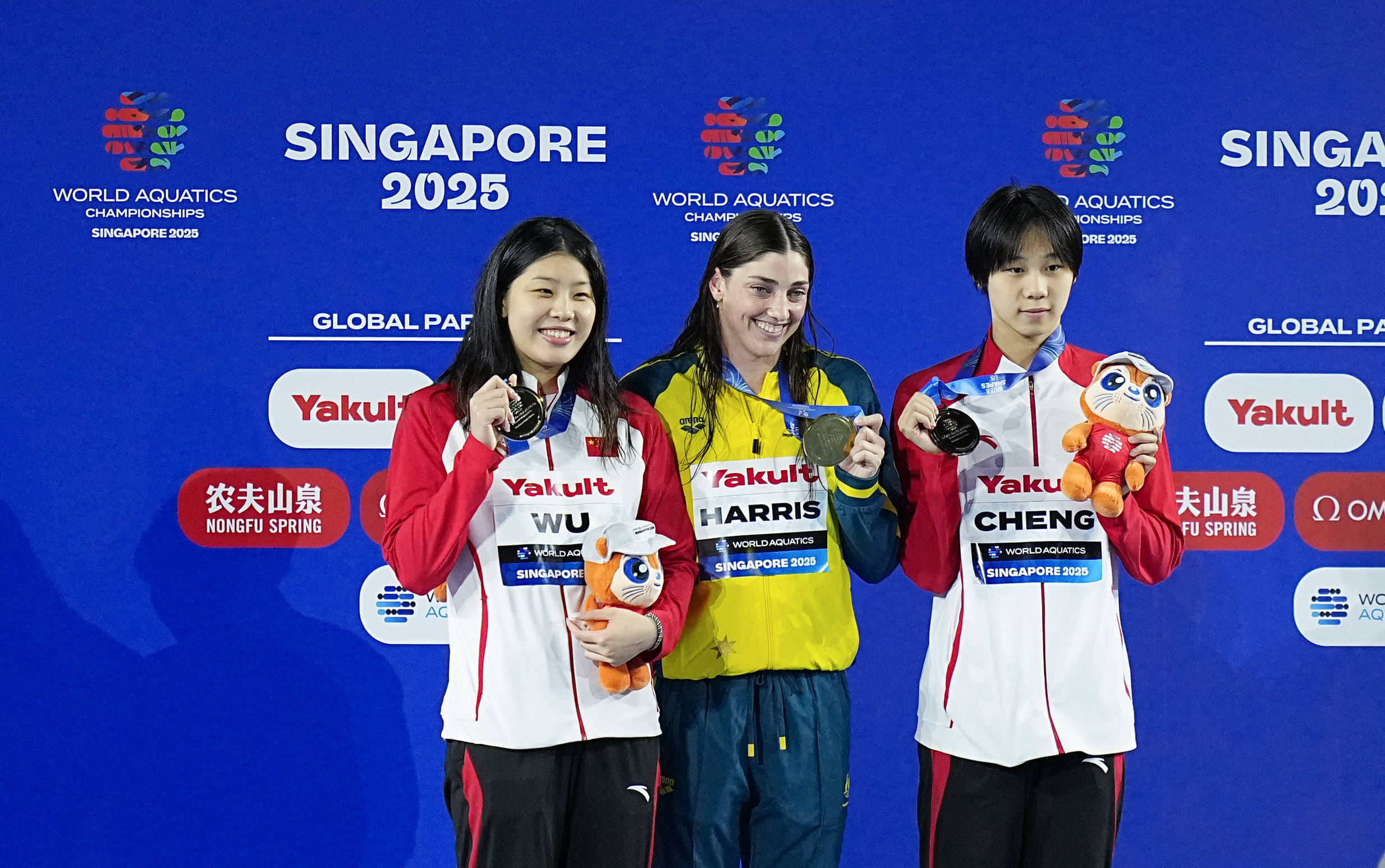 游泳世锦赛:美国队打破世界纪录 中国队收获两银两铜